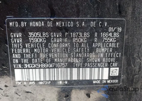 2019 Honda Fit Ex z USA, uszkodzony, nr VIN 3HGGK5H86KM716757